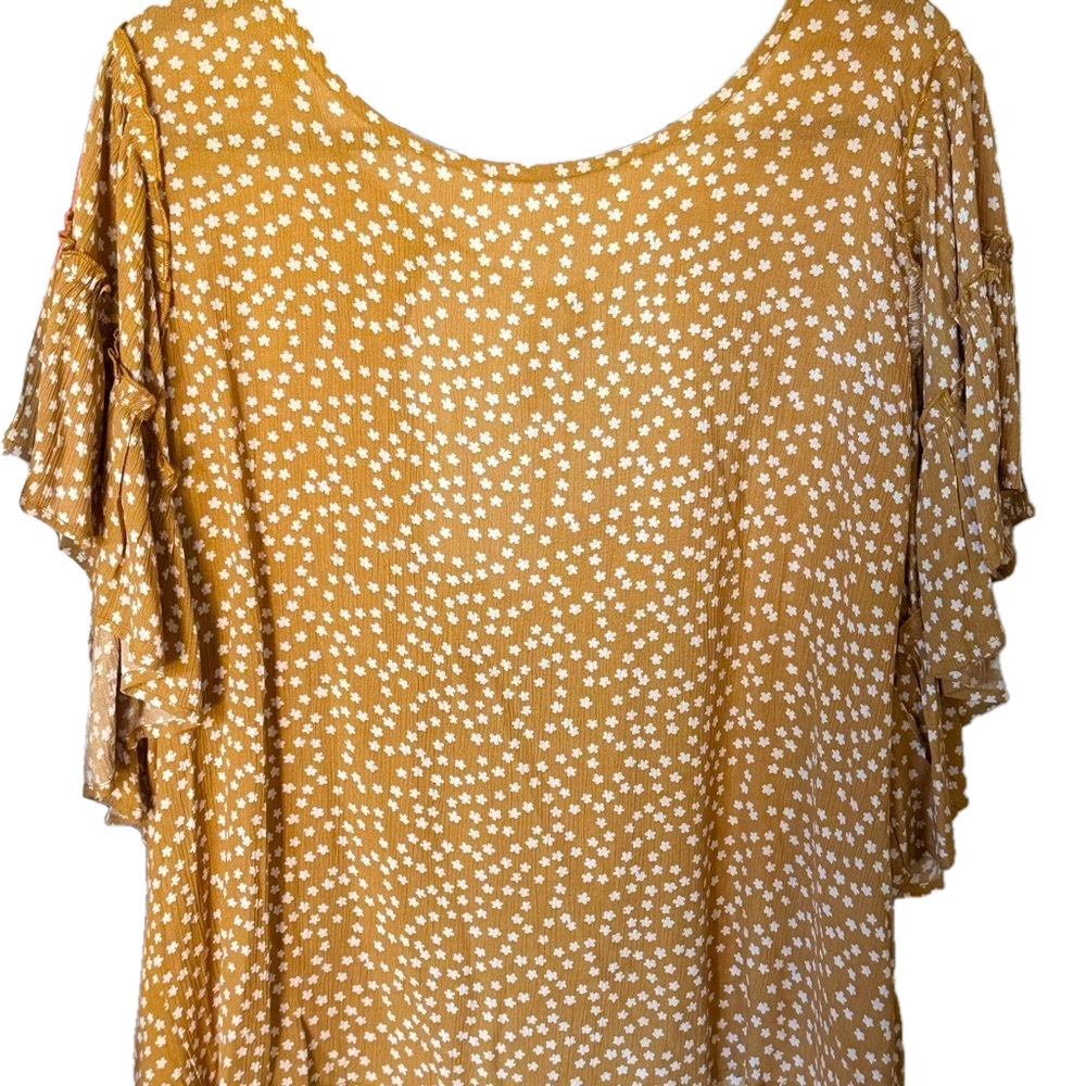 Maurice’s Tan Floral Shirt